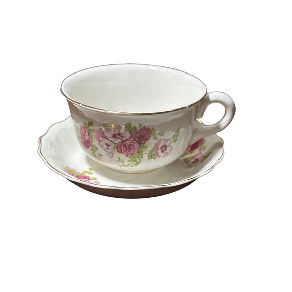 Antique Buffalo Pottery 4 Coffee Cups with saucers - Picture 3 of 7